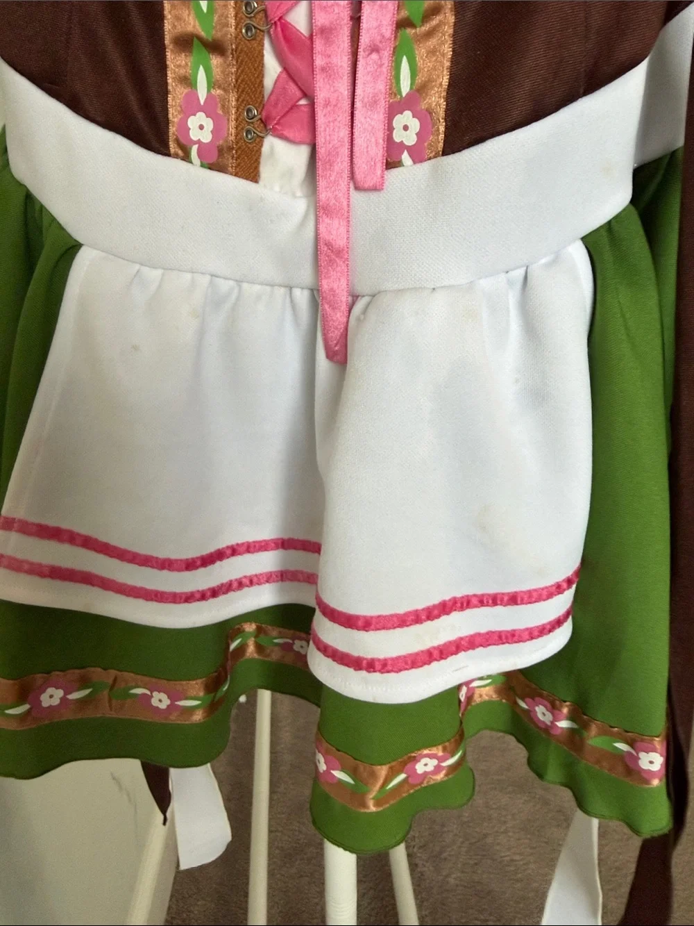 Leg Avenue Green, Brown & White Girls Oktoberfest Dirndl Costume